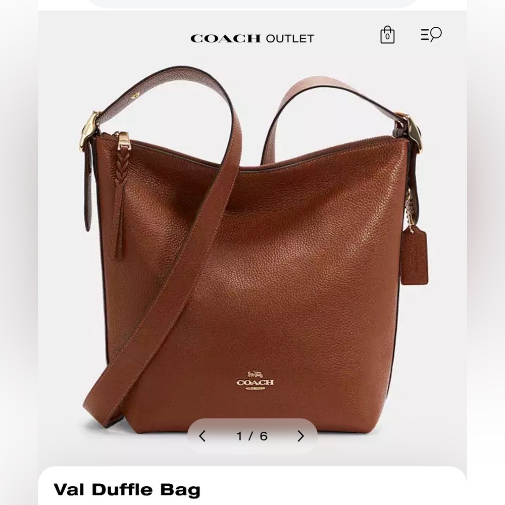Coach Val Duffle Bag in Rich Brown